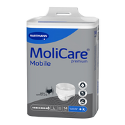 MoliCare Premium Mobile 10 Drops Large – High-absorbency pull-up incontinence pants for severe urinary leakage, with discreet underwear-like fit.