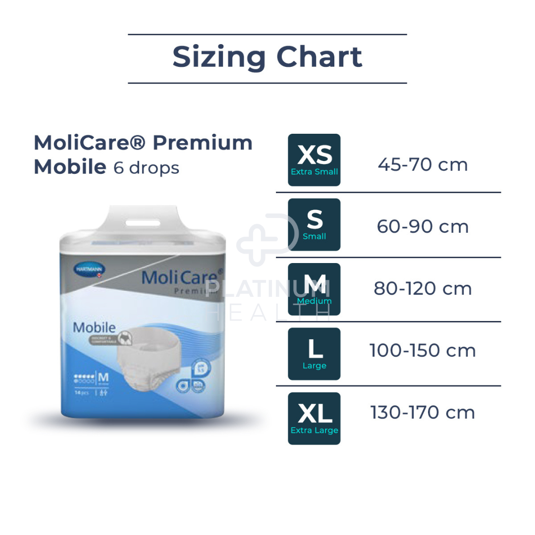 Molicare Premium Mobile 6 Drops X-Small Disposable Pads Pants & Liners