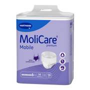 MoliCare Premium Mobile 8 Drops Medium – Comfortable, pull-up incontinence pants for moderate to severe urinary leakage with discreet underwear-like fit.