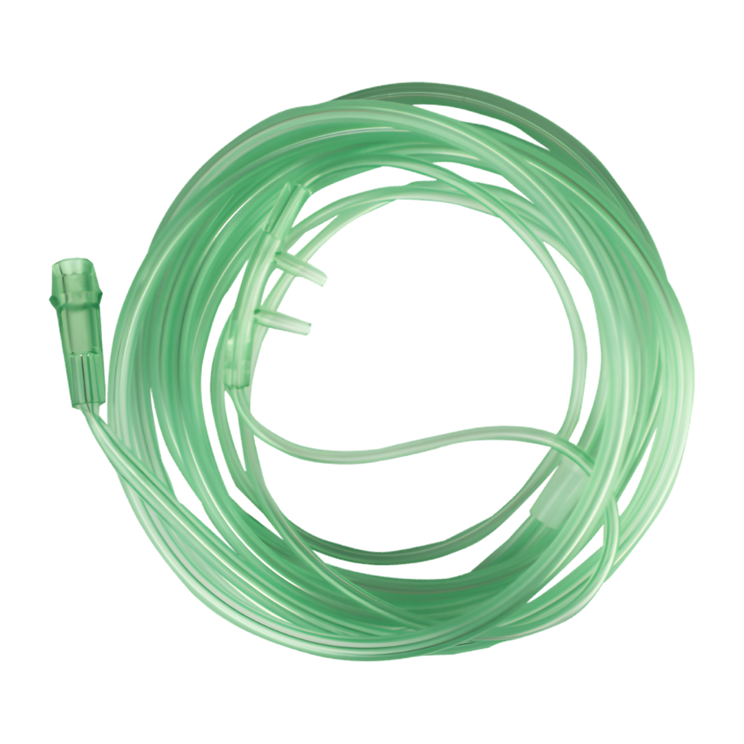 Nasal Cannula with 2M Tubing for adult patients, providing comfortable and reliable oxygen delivery in hospital, aged care, and home care environments.