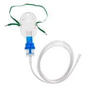 Nebuliser kit with 10mL jar, standard shape mask, and 2.1m kink-resistant tubing made from medical-grade PVC for safe, effective respiratory therapy.