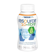 Nestlé Resource 2.0 Fibre Neutral 200ml high-energy nutritional supplement bottle with added fibre – ideal for elderly and clinical nutrition support.