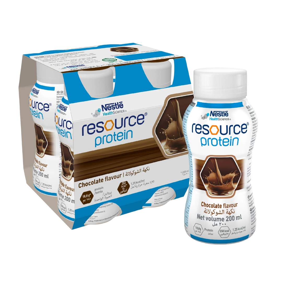 Nestlé Resource Protein Chocolate 200ml nutritional supplement drink bottle for strength and recovery support