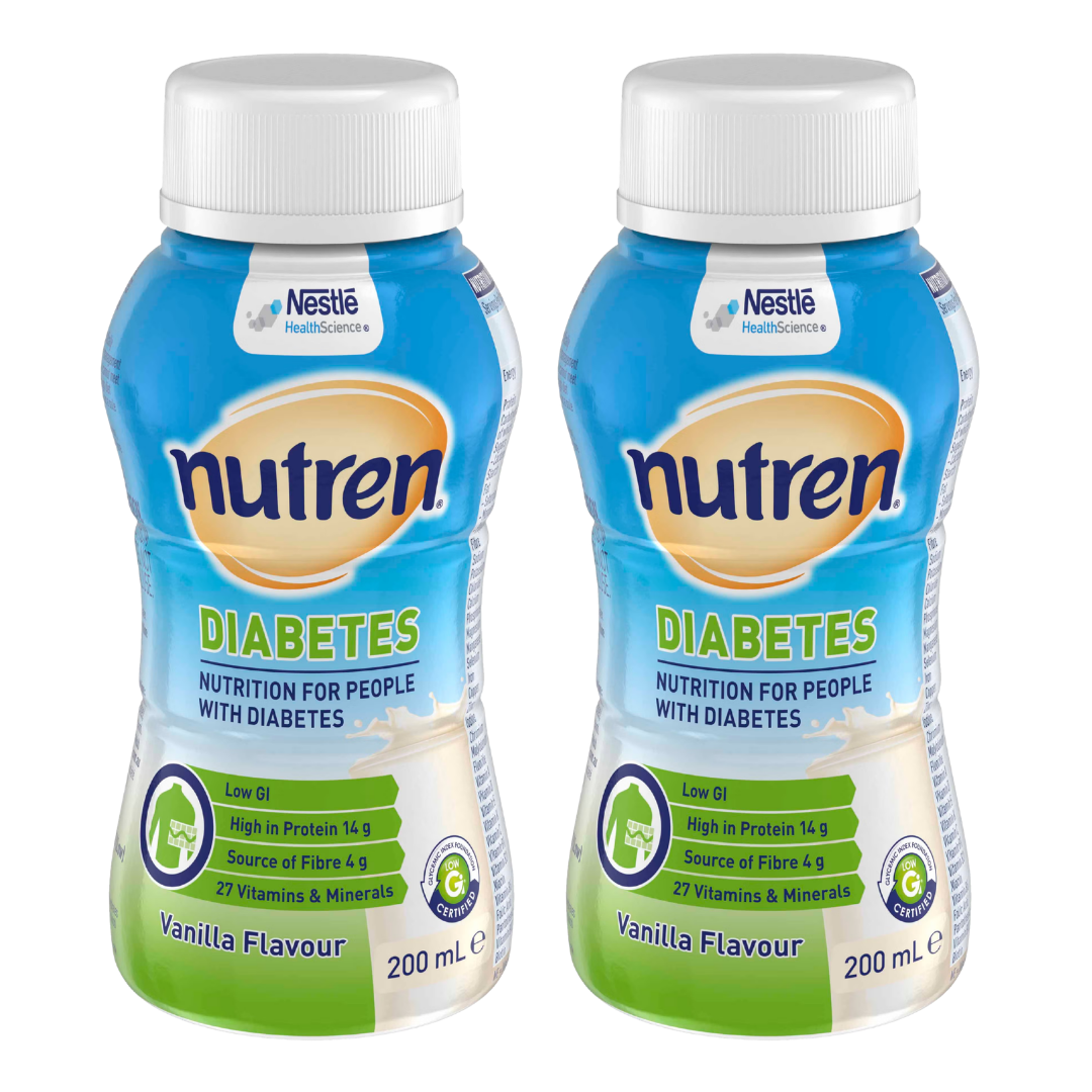 Nestle Nutren Diabetes Vanilla 200ml ready-to-drink nutritional supplement bottle