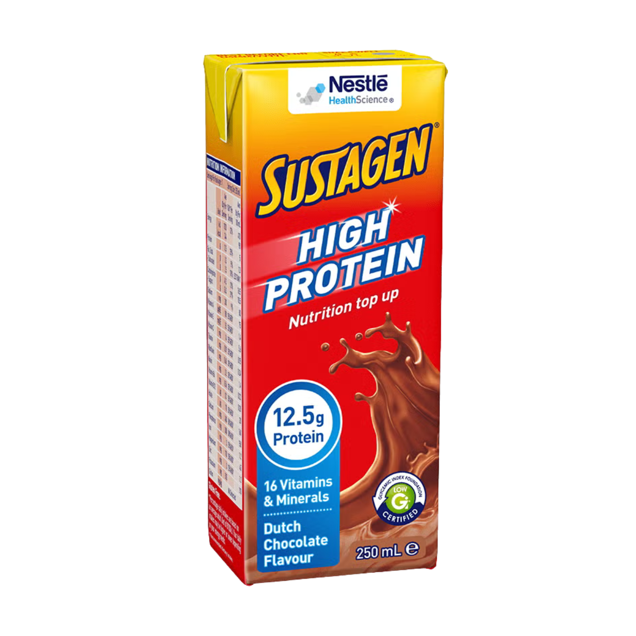Sustagen High Protein nutrition supplement box with Nestle logo on a white background