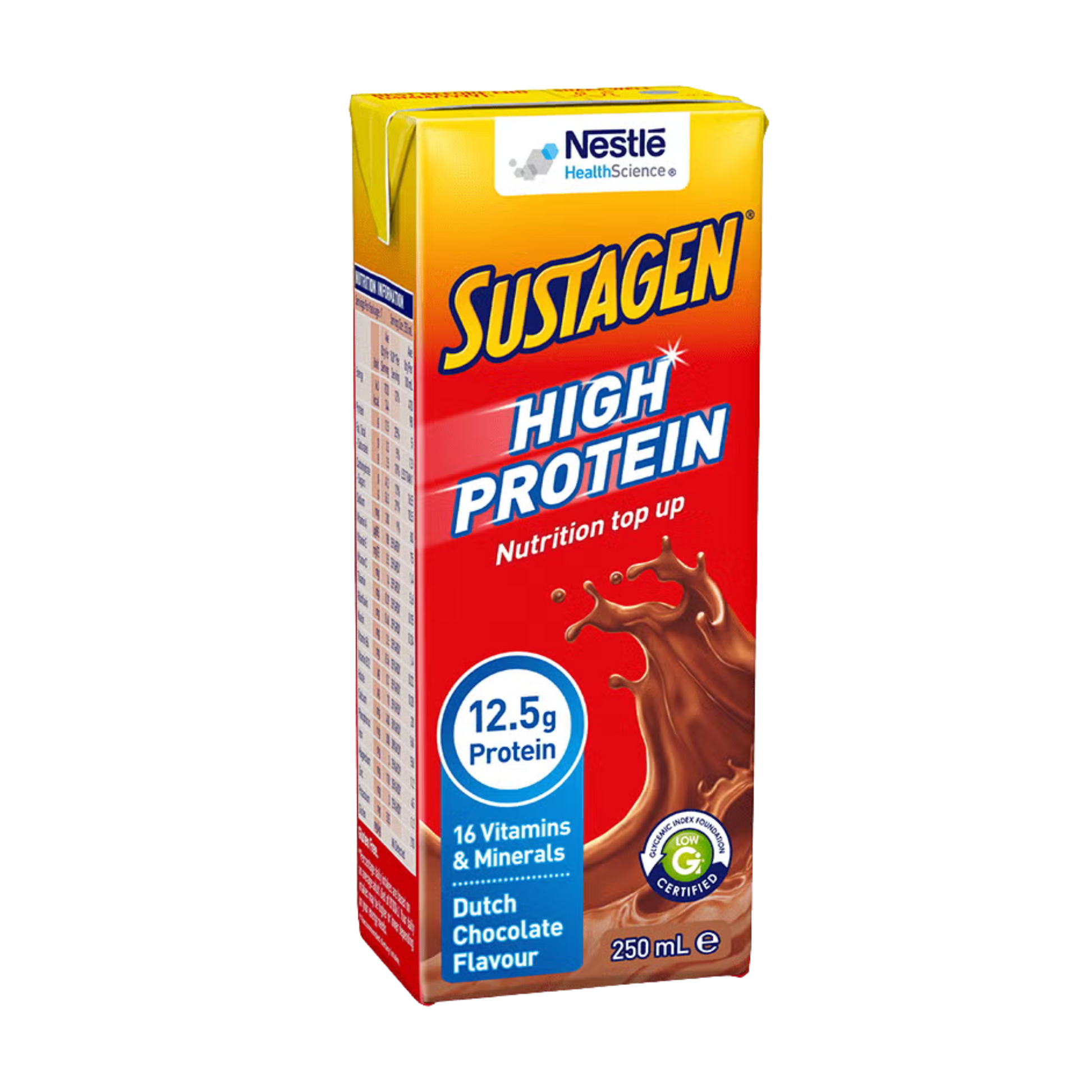 Sustagen High Protein nutrition supplement box with Nestle logo on a white background