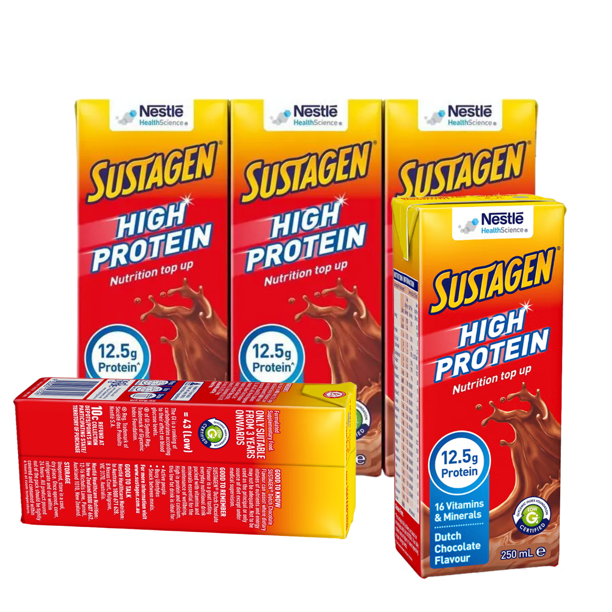 Nestle Sustagen High Protein packaging on a white background