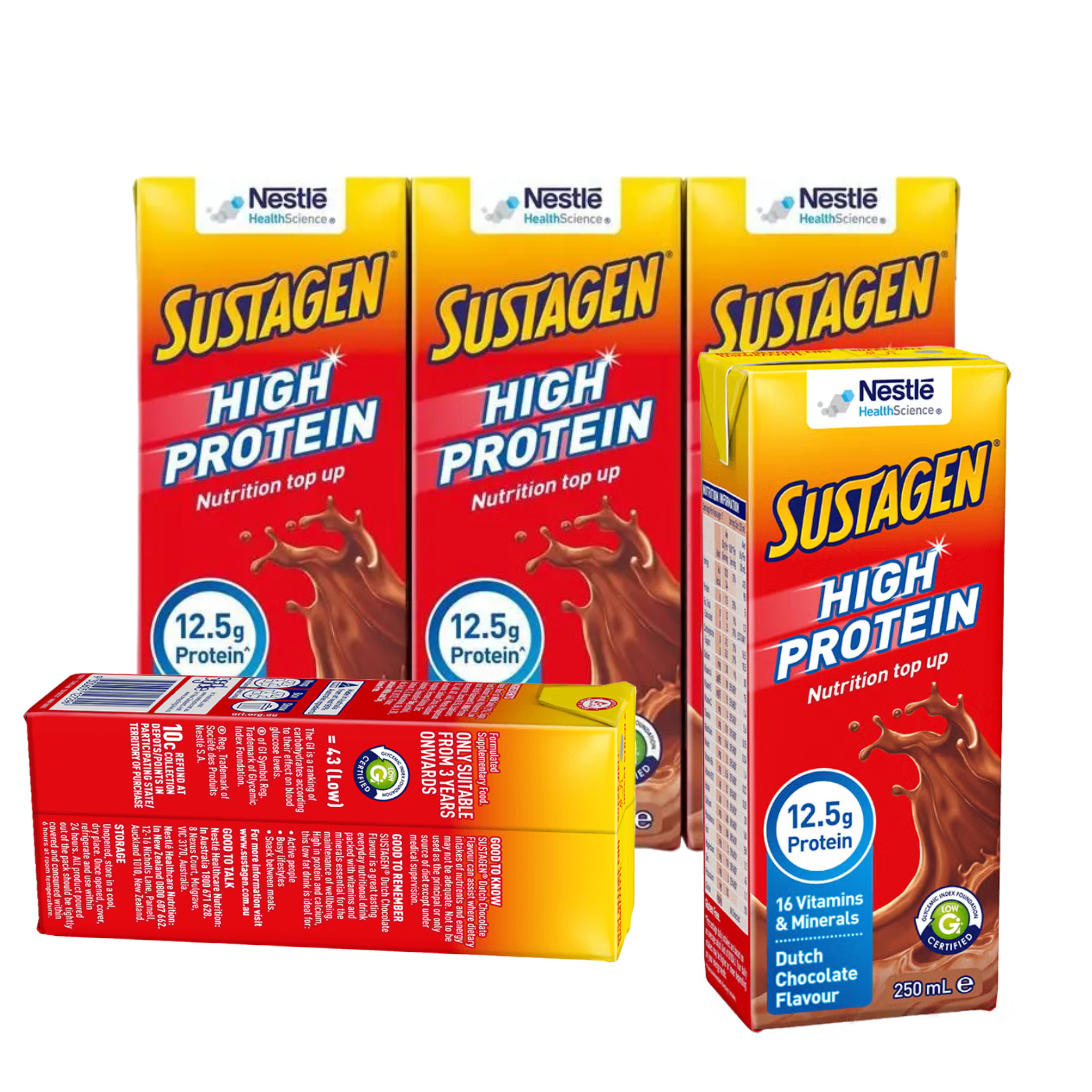 Nestle Sustagen High Protein packaging on a white background