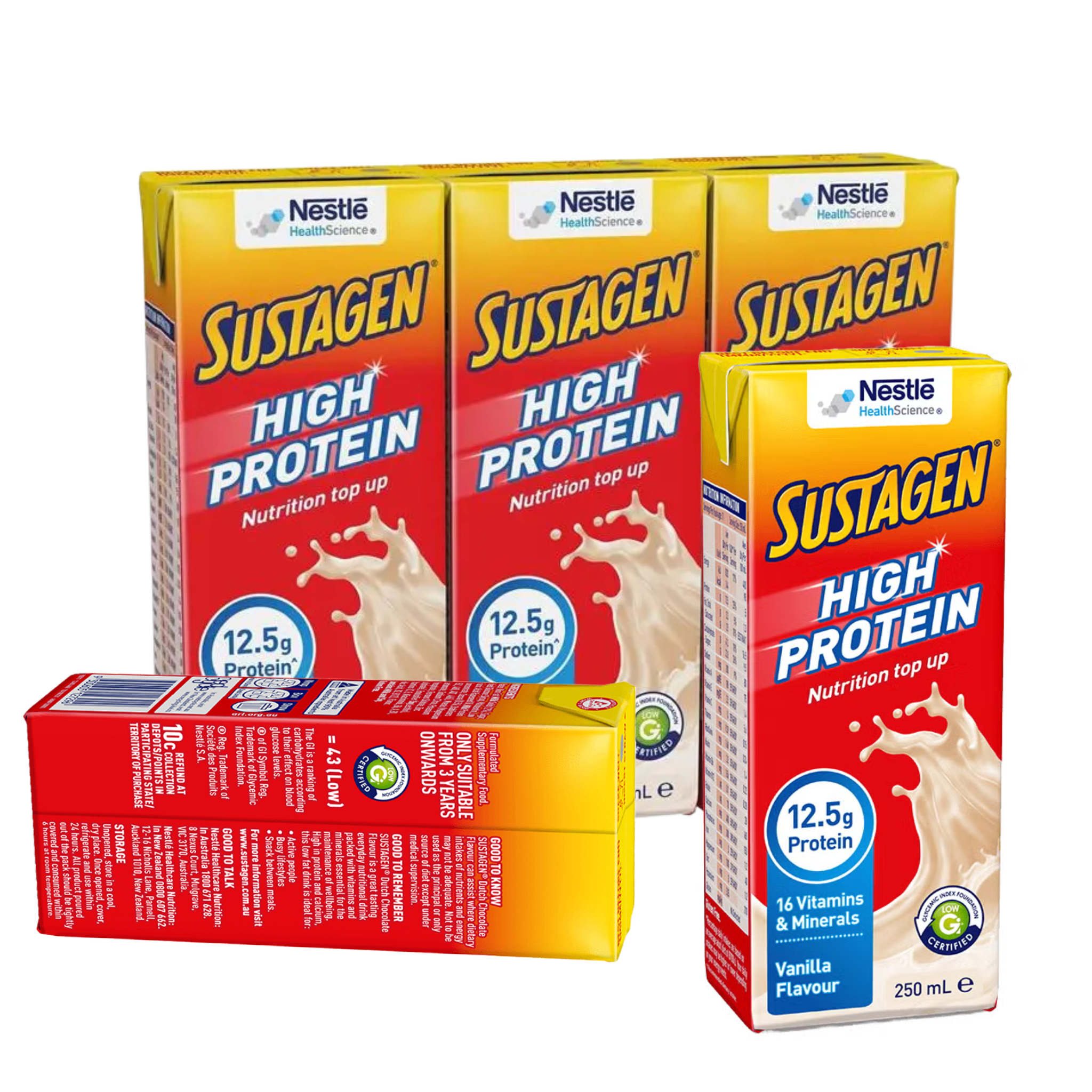 Nestle Sustagen High Protein packaging on a white background