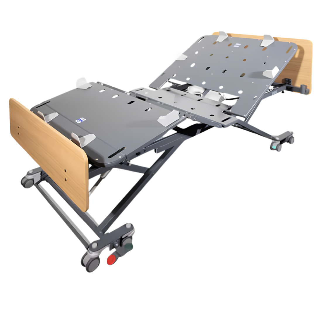 Newport Floorline Bed provides ultra-low height safety for fall-risk patients, available in single and king single sizes for aged care and hospital use.