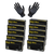 Black Nitro gloves and boxes on a white background