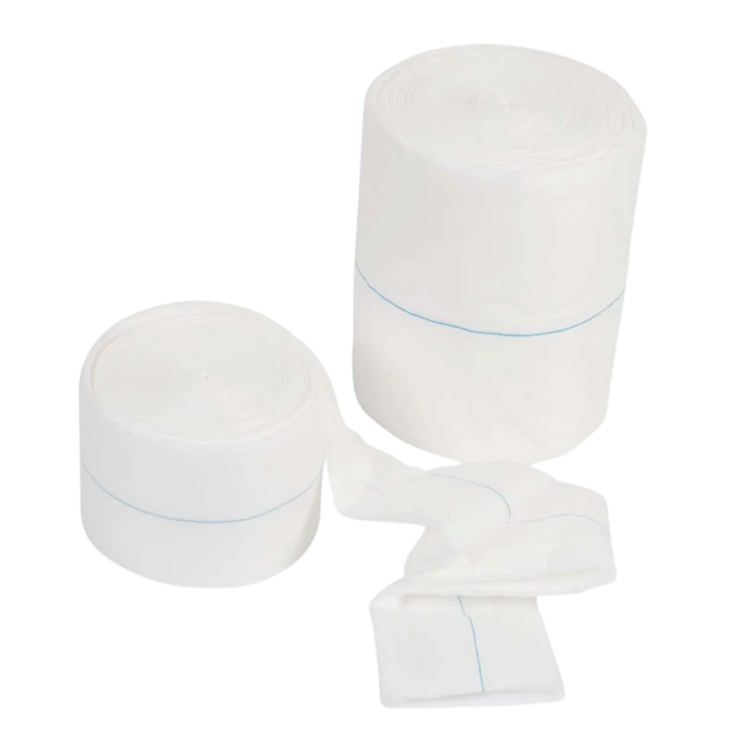 Non-Woven Combine Dressing Roll in white, cut-to-size and highly absorbent, designed for wound care and fluid management in hospitals, aged care, and home healthcare settings.