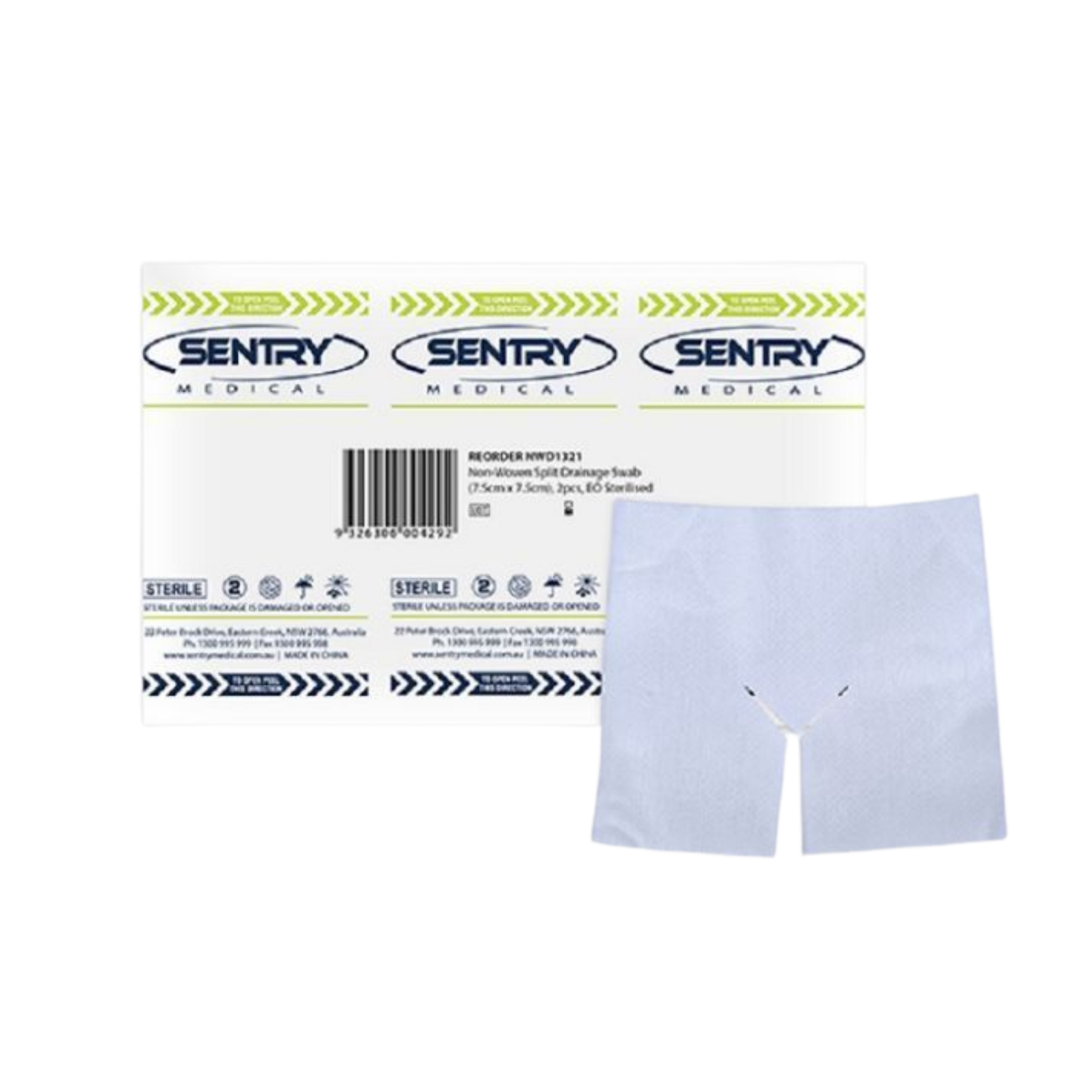 Non-Woven Split Drainage Swab – Soft and Absorbent Protection for Drain and Catheter Sites The Non-Woven Split Drainage Swab from Sentry Medical.