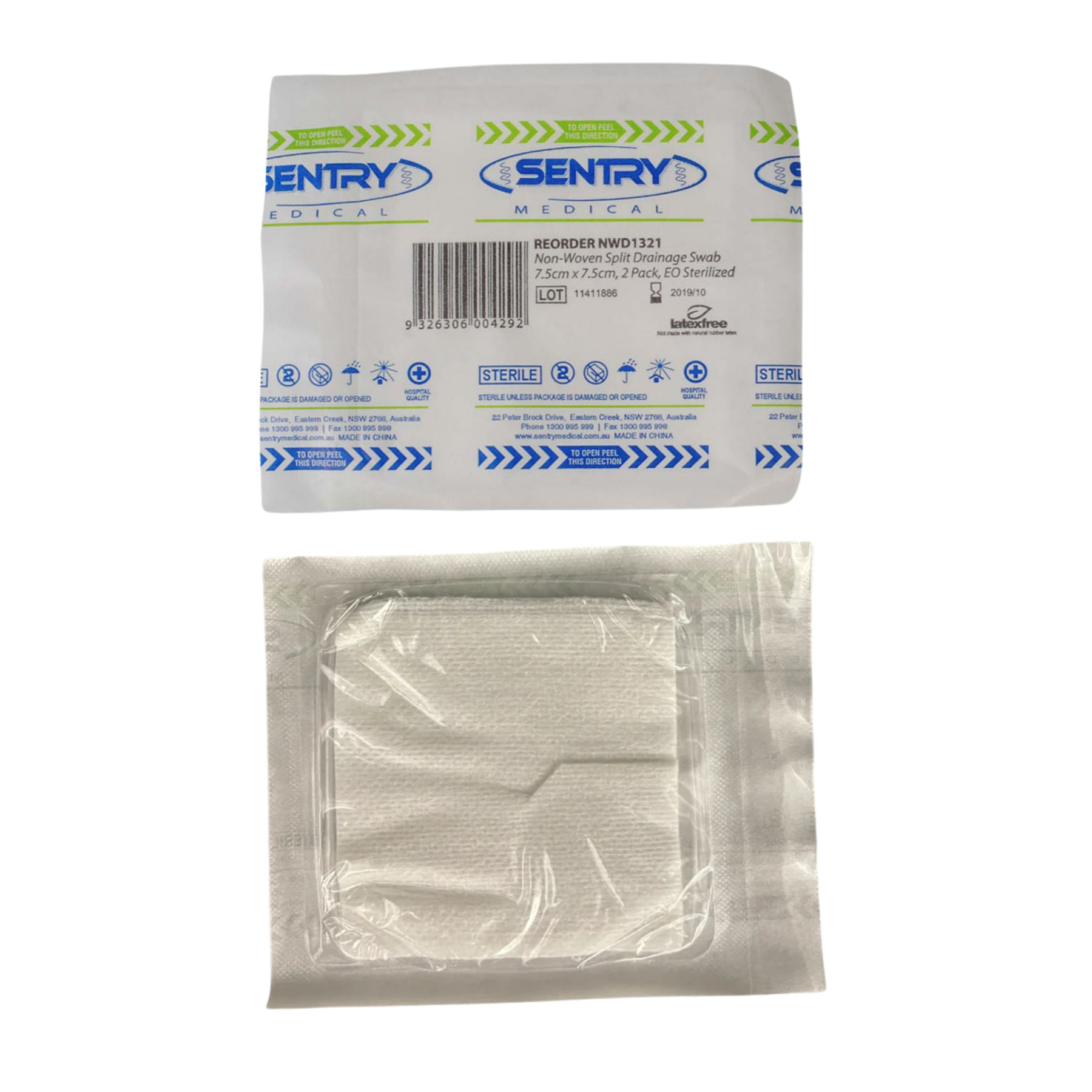 Non-Woven Split Drainage Swab – Soft and Absorbent Protection for Drain and Catheter Sites The Non-Woven Split Drainage Swab from Sentry Medical.