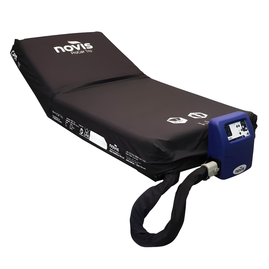 Novis Healthcare ProCair Prime Hybrid Alternating Air Mattress Single provides advanced pressure care with alternating air and foam support for patient comfort.