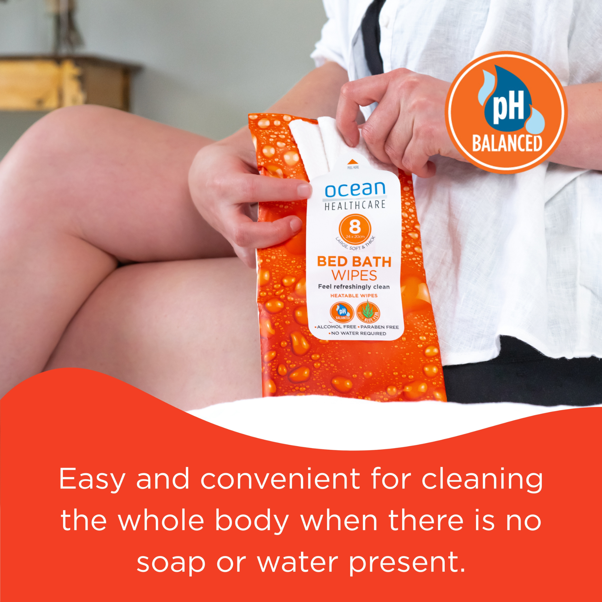 Ocean Healthcare Bed Bath Wipes