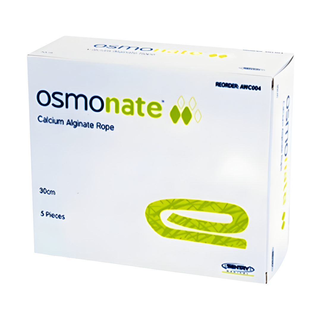Osmonate Calcium Alginate Rope 30cm – absorbent rope dressing for cavity wounds, supports moist healing.