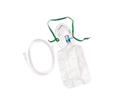 Sterile single-use oxygen mask with reservoir bag, 2.1m kink-resistant tubing, designed for high-concentration oxygen therapy in clinical care settings.