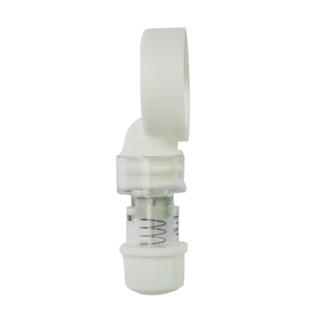 PEEP Valve for Bag Valve Mask Resuscitator, a universal accessory providing consistent airway pressure support for emergency and clinical ventilation needs.