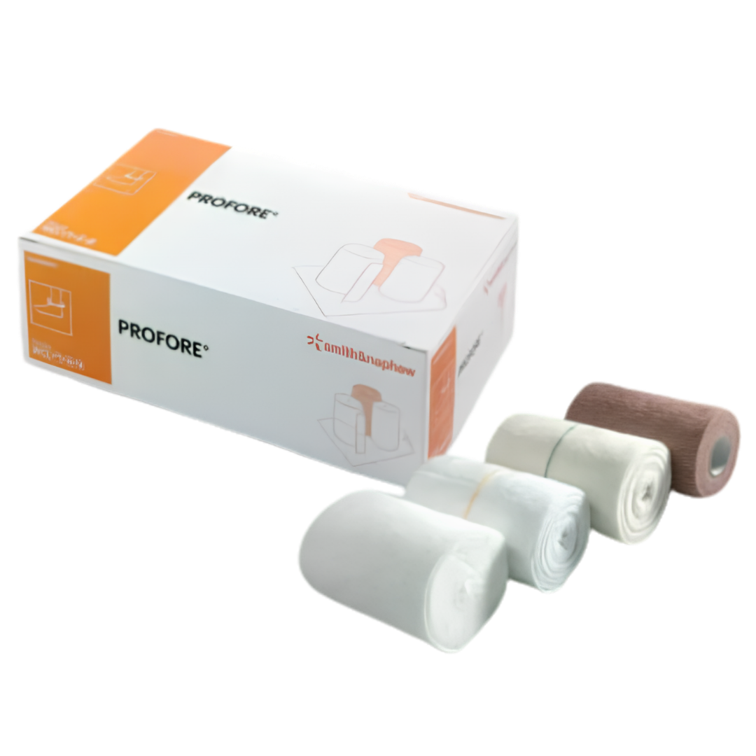 PROFORE Kit Latex Free compression bandage for venous leg ulcers, ankle circumference 25–30 cm, safe for latex-sensitive patients, effective therapy.