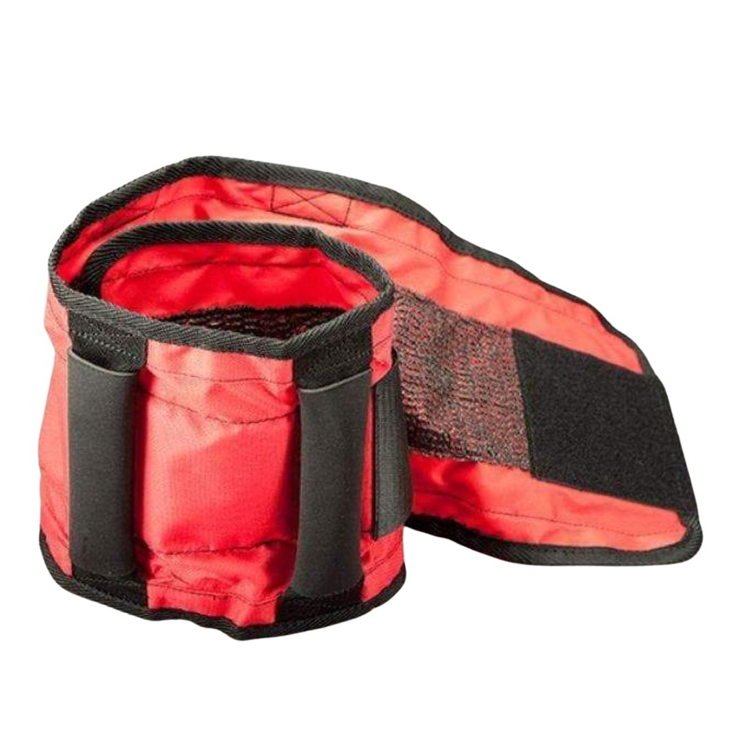 Soft padded slip-resistant walkbelt for patient transfer in small to medium size with safety grip handles – ideal for carer-assisted mobility.