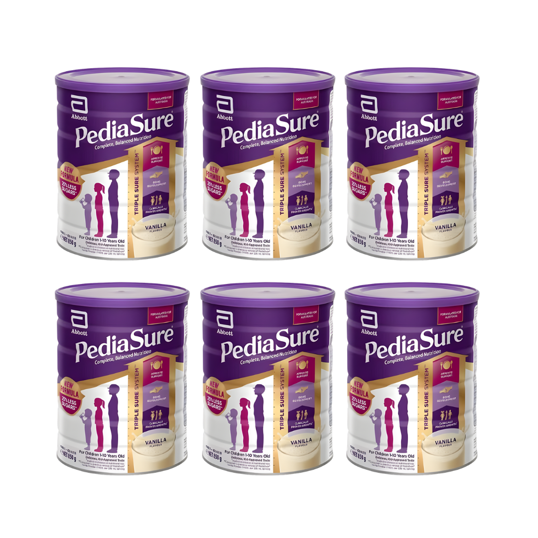Pediasure Powder 850g can – complete nutritional supplement for kids in chocolate, vanilla, or strawberry flavour
