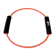 Physio/exercise/rehab O-ring exercise tube, medium resistance, in red.