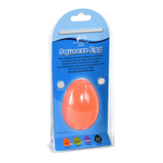 Physio/exercise/rehab hand egg therapy exerciser, extra-soft resistance, in orange, designed for gentle hand and grip exercises.