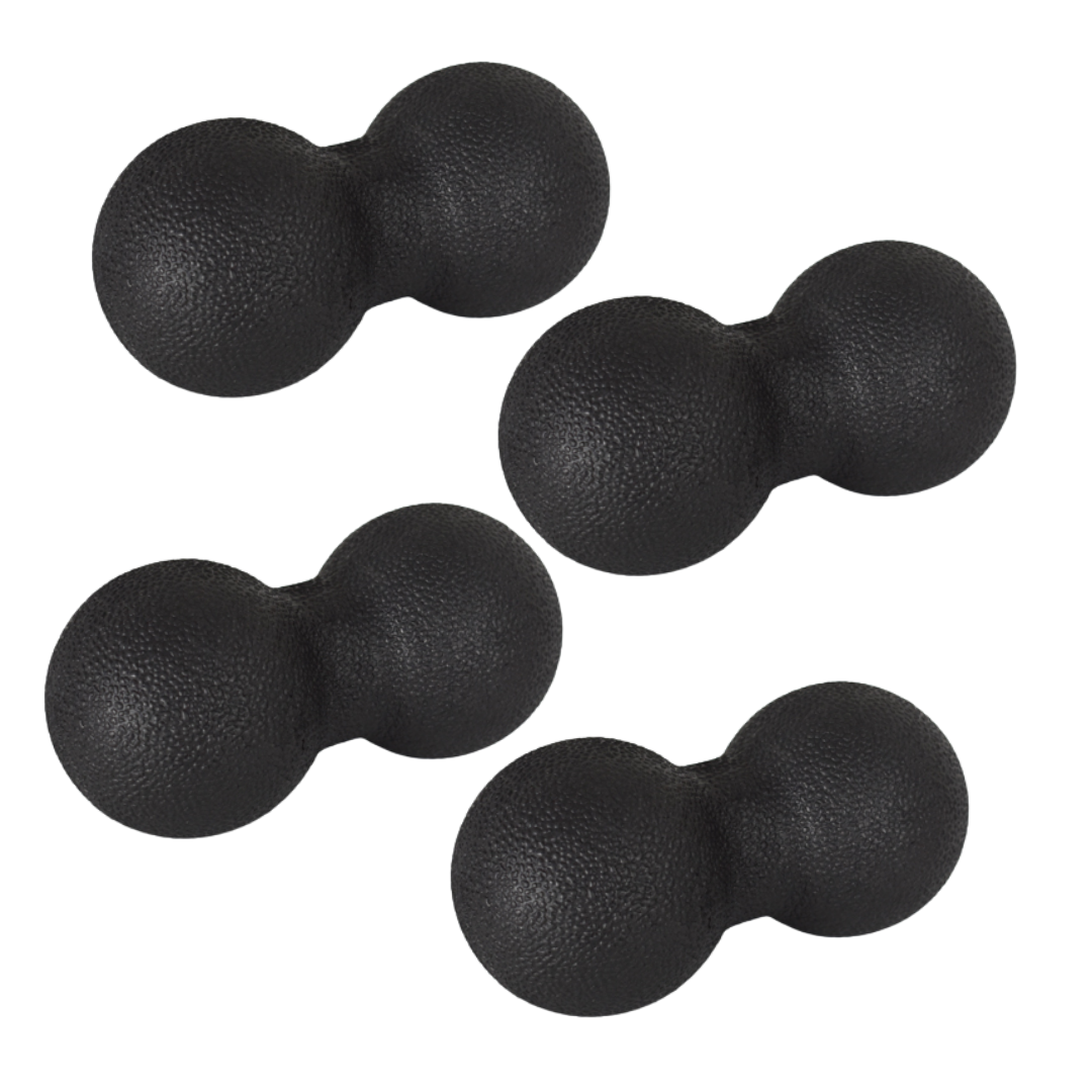 Physio/exercise/rehab firm massage peanut back ball, designed for targeted muscle massage and myofascial release.