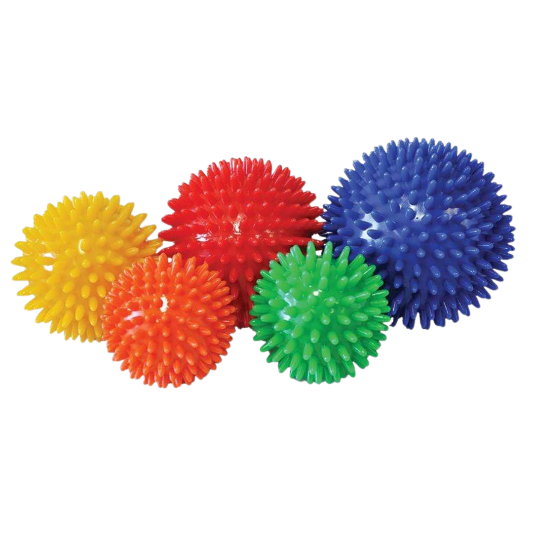 Physio/exercise/rehab 10 cm massage reflex balls, blue, designed for targeted muscle massage and sensory stimulation.