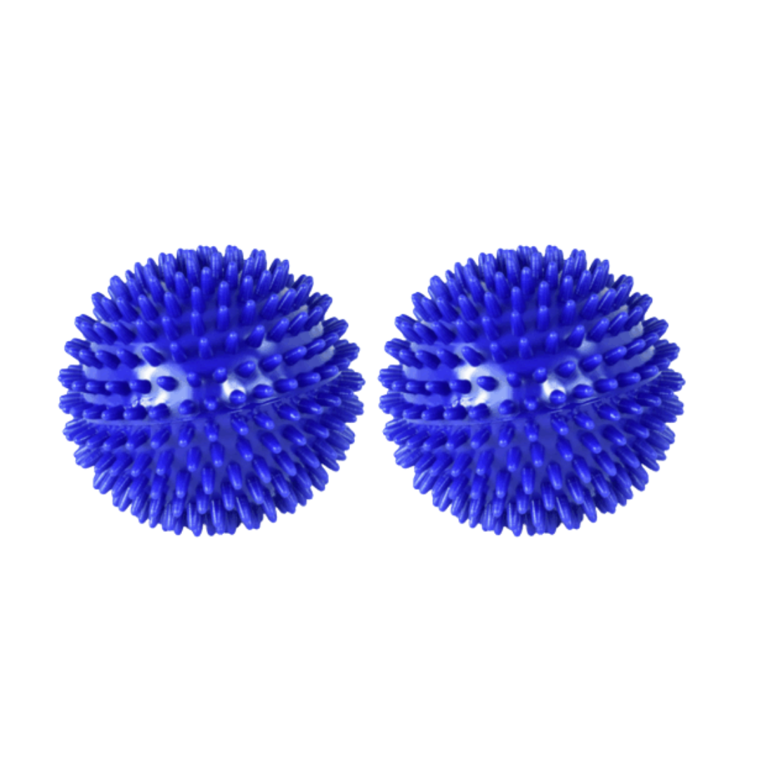 Physio/exercise/rehab 10 cm massage reflex balls, blue, designed for targeted muscle massage and sensory stimulation.