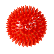 Physio/exercise/rehab 9 cm massage reflex balls in red, designed for targeted muscle massage and sensory stimulation.
