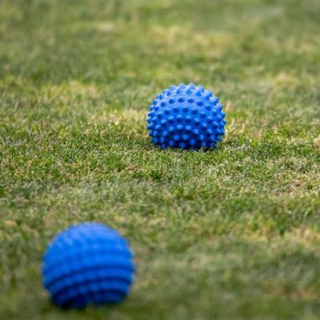 Physio/exercise/rehab premium 9 cm spikey massage ball, designed for targeted muscle massage and myofascial release.