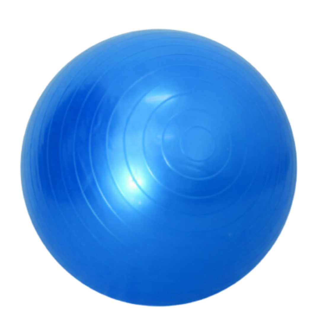 Physio/exercise/rehab therapeutic exercise ball, 75 cm, designed for stability, strengthening, and rehabilitation exercises.