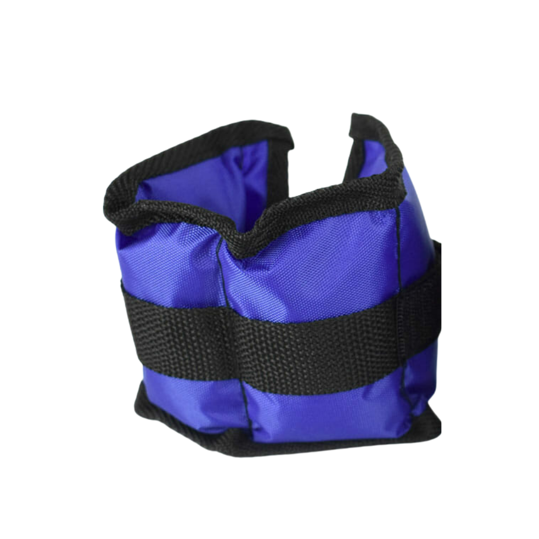 Physio/exercise/rehab weighted ankle cuff pair, 0.5 kg per cuff, designed for resistance and strengthening exercises.