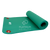 Green 10mm Pilates & Yoga Exercise Mat, half-rolled to showcase its thick cushioning, non-slip textured surface, and portable design for enhanced comfort and stability during workouts