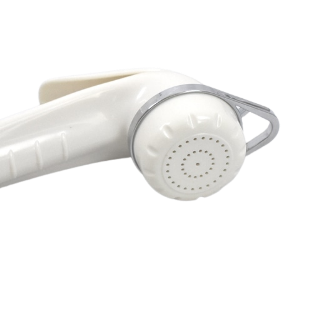 Portable shower bag with attached shower head, lightweight design, easy to fill and hang, ideal for outdoor use, camping, and accessible personal hygiene.