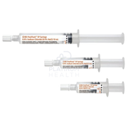 A set of three BD PosiFlush SP prefilled saline syringes in different sizes, with labels indicating their volumes.