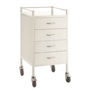 Powder Coated Trolley Four Drawer with durable finish, four spacious drawers and smooth mobility, ideal for hospitals, aged care and home care settings.