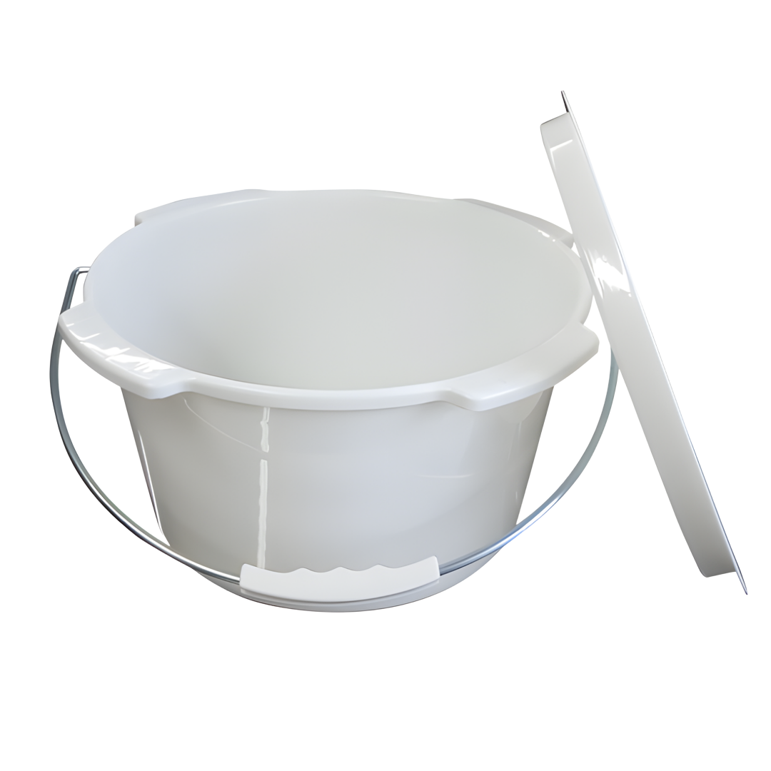 Premium Aspire Commode Bowl with Handle & Lid provides safe, hygienic continence care in standard variant