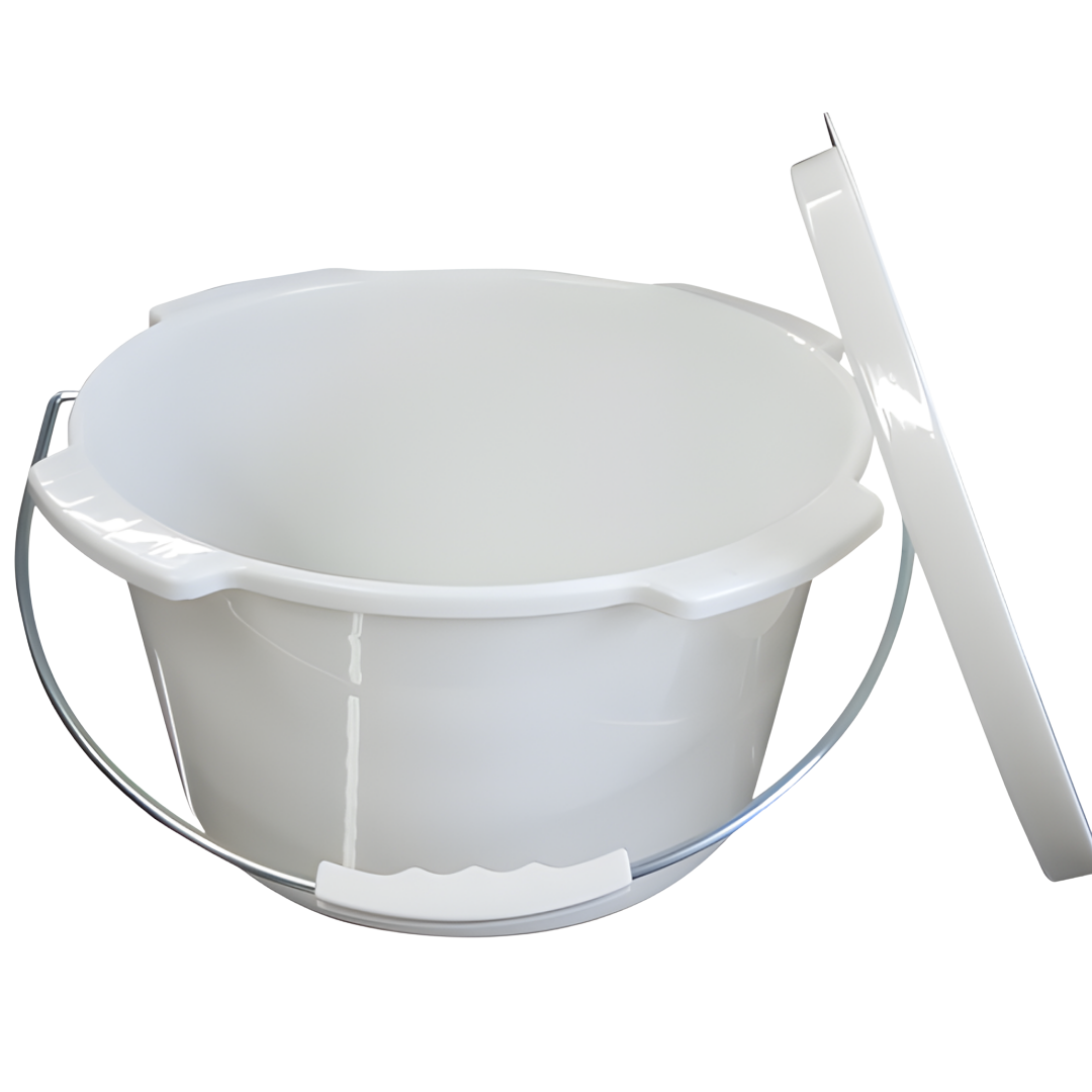 Premium Aspire Commode Bowl with Handle & Lid provides safe, hygienic continence care in standard variant