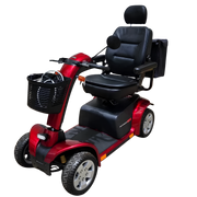 Pride Pathrider 130XL scooter offers rugged outdoor mobility with suspension, 13” tyres, LED lighting, and adjustable swivel seat for comfort and safety.