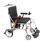 Pride Lexham P-16 Pro Lite power chair in standard configuration, lightweight and compact with joystick control for smooth indoor mobility and short outdoor travel.