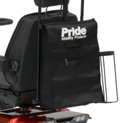 Pride Scooter Rear Bag & Cane Holder Standard provides secure storage and cane support, enhancing convenience and independence for daily mobility scooter use.