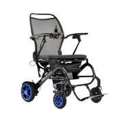 Quickie Q50R carbon fibre power chair, ultra‑lightweight foldable design, durable frame, compact portability, supports safe mobility and independence.