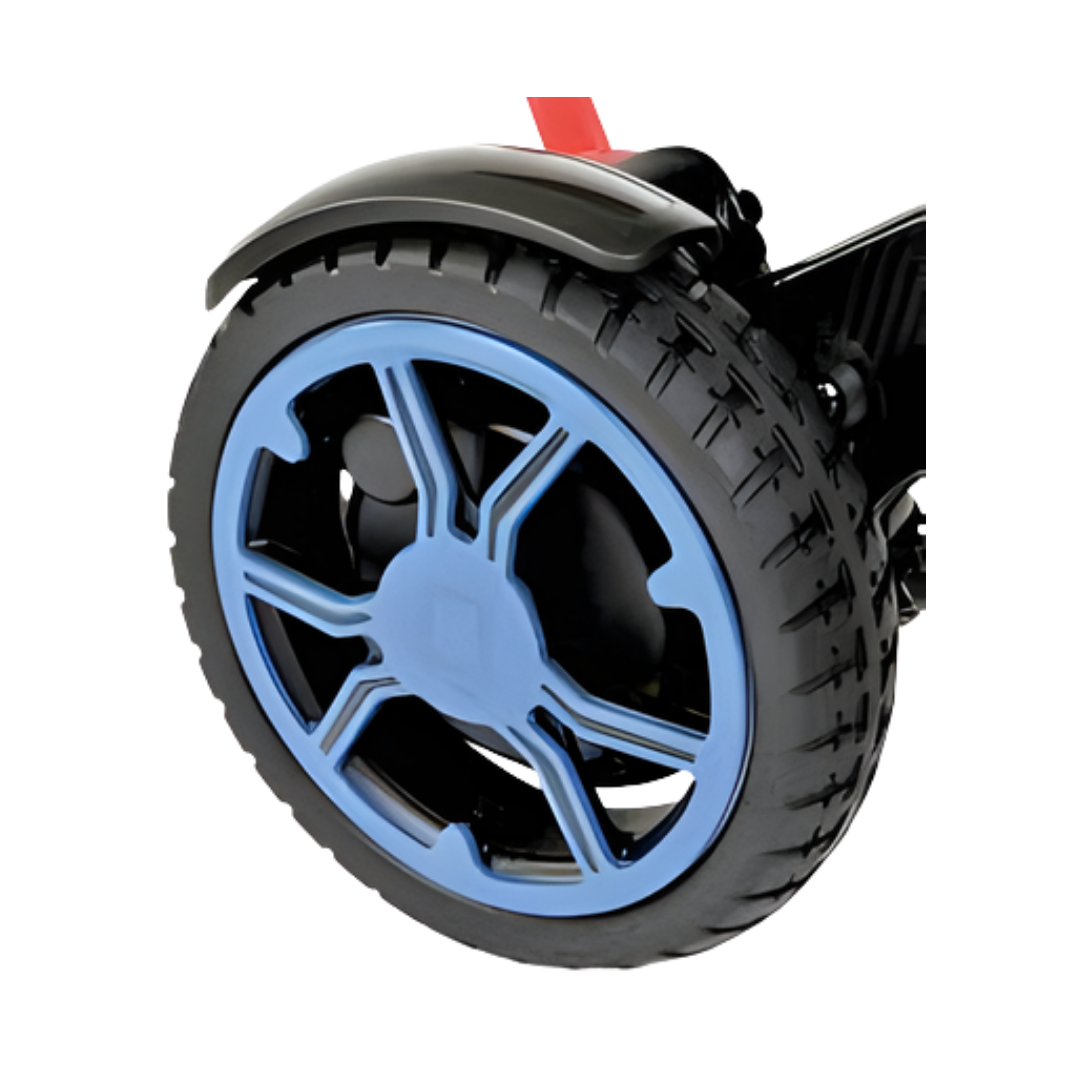 Quickie Q50R Wheel Trim Kit available in Blue, Orange, Purple, Red, and Yellow, designed to personalise and refresh wheelchair appearance.