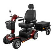 Standard rear trailer for mobility scooter providing extra storage space for shopping and personal items, enhancing independence and convenience outdoors.