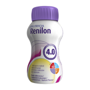 Renilon bottle with purple cap on a white background