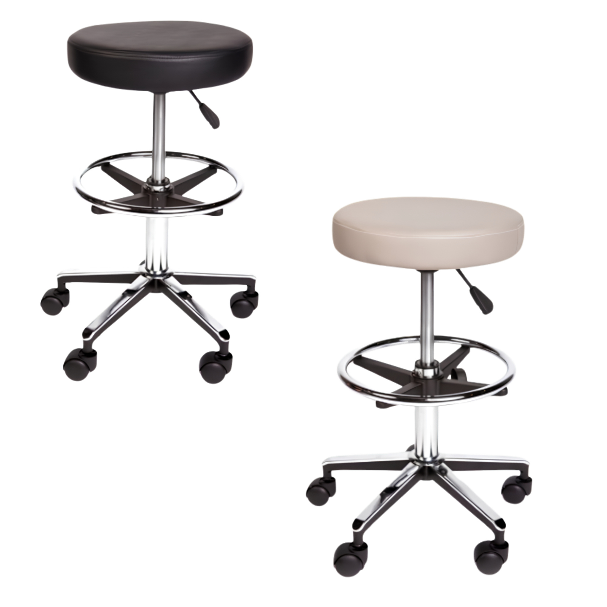 Pacific Medical Round Stool Premium With Foot Ring