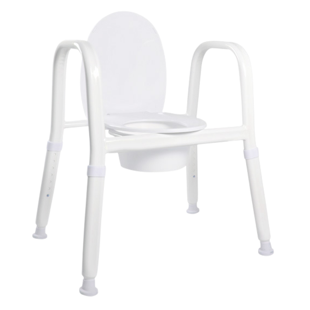 Royale Medical premium heavy duty over toilet aid, rust‑free aluminium frame, reinforced extra wide design, high safe load, supports safe toileting independence.